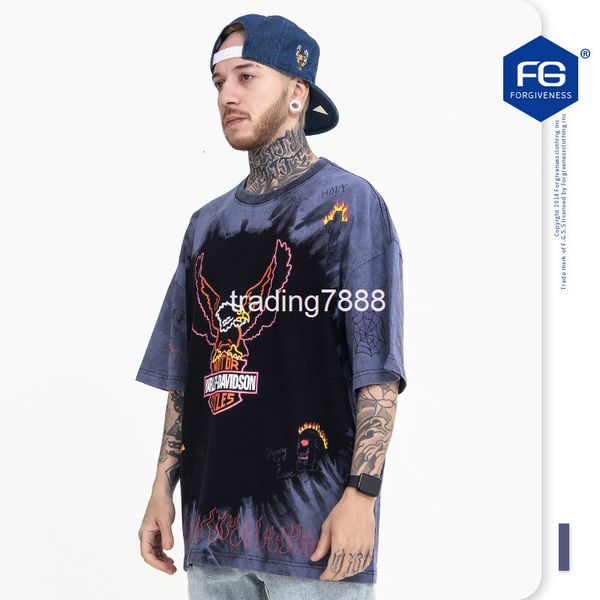 men's t-shirts fgss men's wear | spring and summer fashion brand eagle letter print tie dye short sleeve t-shirt loose 563a, White;black
men's t-shirts fgss men's wear | spring and summer fashion brand eagle letter print tie dye short sleeve t-shirt loose 563a, White;black