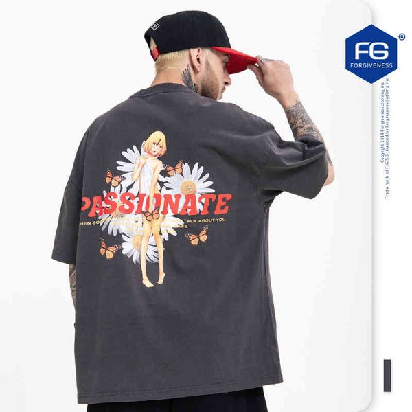 men's t-shirts fg menswear spring and summer trendy brand high street letter sunflower printing washed short sleeve t-shirt loose 9pin, White;black
men's t-shirts fg menswear spring and summer trendy brand high street letter sunflower printing washed short sleeve t-shirt loose 9pin, White;black