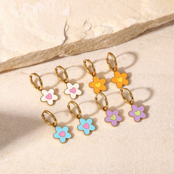ins cute dangle 14k real gold plated floral drop earrings waterproof stainless steel purple white flower hoop earrings jewelry for girl jde2, Silver
ins cute dangle 14k real gold plated floral drop earrings waterproof stainless steel purple white flower hoop earrings jewelry for girl jde2, Silver