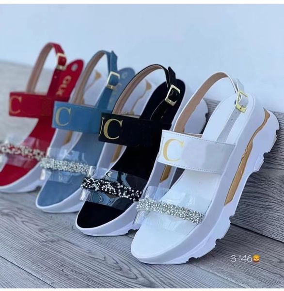 us4-12 women's platform wedge peep toe sandals mid heel thick bottom rhinestone slides slingback buckle sports casual g cci designer be, Black
us4-12 women's platform wedge peep toe sandals mid heel thick bottom rhinestone slides slingback buckle sports casual g cci designer be, Black