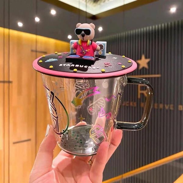 starbucks music dj mug with cute bear silicone lid rainbow glass drinking cup270o245l
starbucks music dj mug with cute bear silicone lid rainbow glass drinking cup270o245l