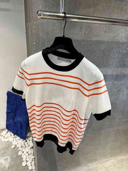 luxury designer womens t-shirts brand logo summer striped embroidered knitted short-sleeve summer t shirts for women clothing 0912, White
luxury designer womens t-shirts brand logo summer striped embroidered knitted short-sleeve summer t shirts for women clothing 0912, White