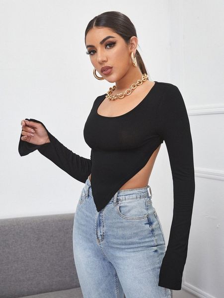 split cuff hanky hem crop y4ks#, White
split cuff hanky hem crop y4ks#, White