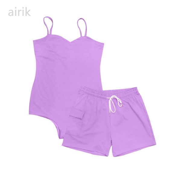 2023 womens tracksuits women ladies one piece covering belly to show thin shoulder straps casual suit summer new european and american v-nec, Gray
2023 womens tracksuits women ladies one piece covering belly to show thin shoulder straps casual suit summer new european and american v-nec, Gray