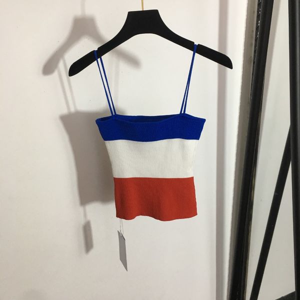 2022 new design tri-color stitching knit small sling women's vest sleeveless inner lap uniform size vest villanova designer clothes wom, White
2022 new design tri-color stitching knit small sling women's vest sleeveless inner lap uniform size vest villanova designer clothes wom, White