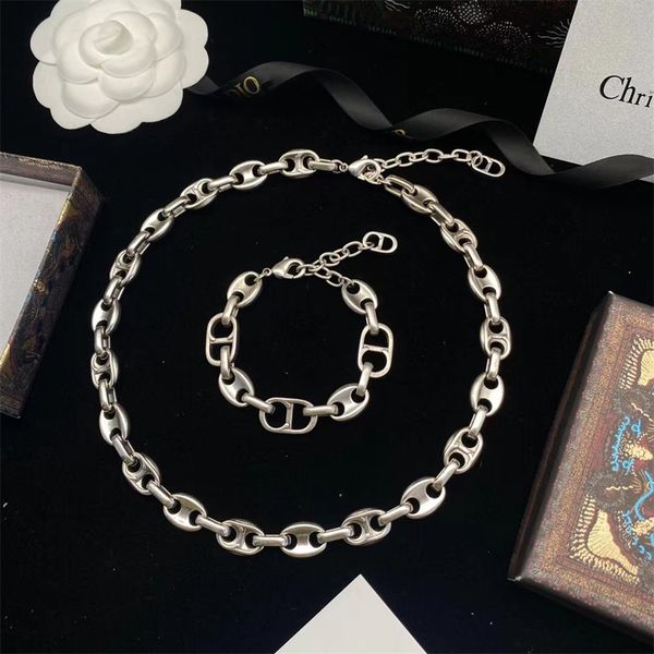 20% off 2022 new jewelry pig nose high version necklace bracelet women's fashion brass material, Silver
20% off 2022 new jewelry pig nose high version necklace bracelet women's fashion brass material, Silver
