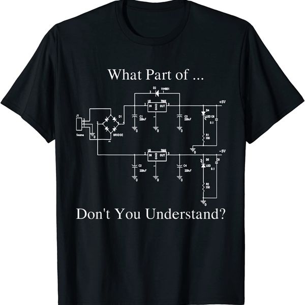 electrical engineer t-shirt gift funny engineering sarcasm t-shirt printed t shirt cotton man t shirts printed plain 220506, White;black
electrical engineer t-shirt gift funny engineering sarcasm t-shirt printed t shirt cotton man t shirts printed plain 220506, White;black