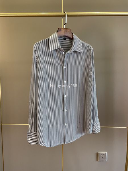 women's polos pure original big brand striped pointed collar silk shirt women's blouse sales sample high-end boutique wear, White
women's polos pure original big brand striped pointed collar silk shirt women's blouse sales sample high-end boutique wear, White