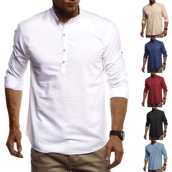 2022 happyjeffery mens linen casual shirts man long sleeve stand collar solid colour loose shirt for men ls35, White;black
2022 happyjeffery mens linen casual shirts man long sleeve stand collar solid colour loose shirt for men ls35, White;black