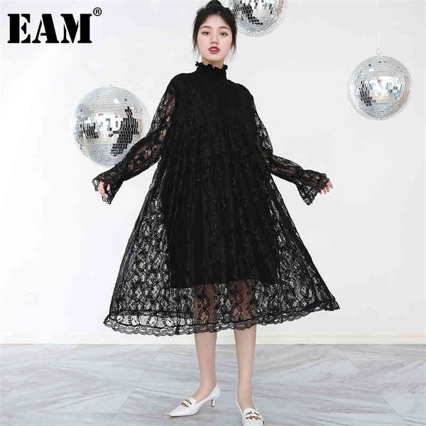women black lace temperament big size long dress stand collar long sleeve loose fashion spring autumn 1z0470 210512, Black;gray
women black lace temperament big size long dress stand collar long sleeve loose fashion spring autumn 1z0470 210512, Black;gray