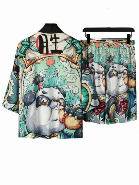 men cartoon & chinese letter graphic kimono & shorts without tee v9uv#, Gray
men cartoon & chinese letter graphic kimono & shorts without tee v9uv#, Gray