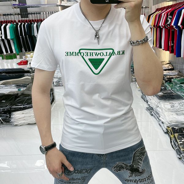 summer mercerized cotton men's t-shirts 2022 new triangle pattern letter embroidery brand logo design short sleeve slim o-neck tees gre, White;black
summer mercerized cotton men's t-shirts 2022 new triangle pattern letter embroidery brand logo design short sleeve slim o-neck tees gre, White;black