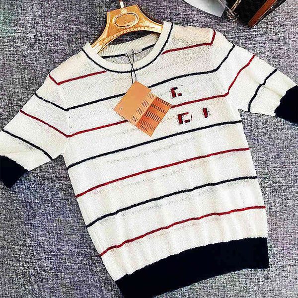 women's hoodies sweatshirts high end women's short 22 year summer high edition striped knitted lettered t-shirt dalang knitting, Black
women's hoodies sweatshirts high end women's short 22 year summer high edition striped knitted lettered t-shirt dalang knitting, Black