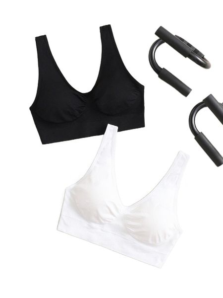 2pcs medium support sports bra m7zo#, Gray
2pcs medium support sports bra m7zo#, Gray