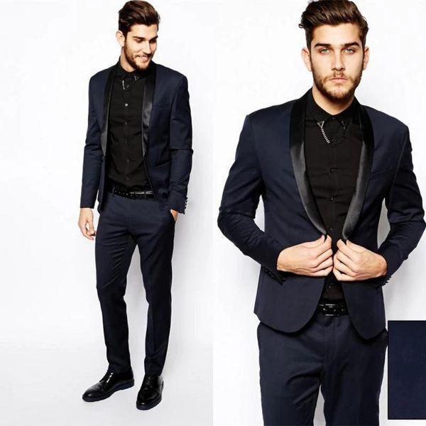 navy blue wedding suit for men shawl lapel groom tuxedos jacket pants one button mens suit men suit custom, Black;gray
navy blue wedding suit for men shawl lapel groom tuxedos jacket pants one button mens suit men suit custom, Black;gray