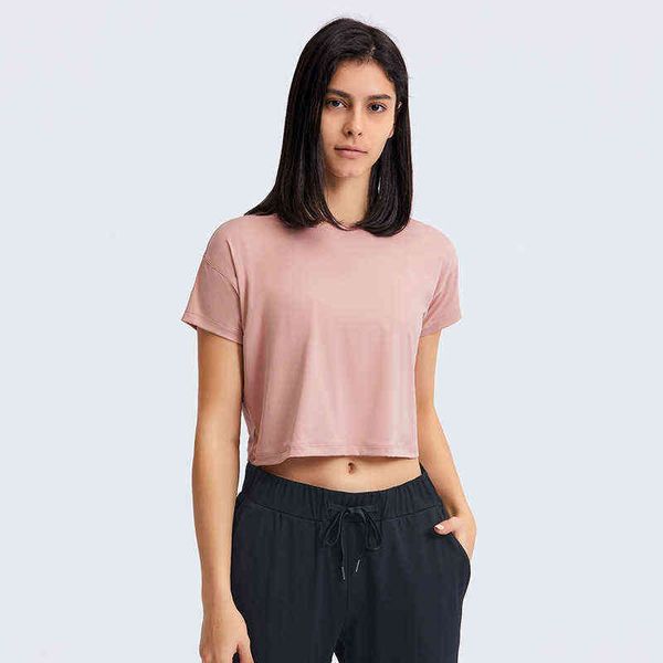 lulu open navel short sleeve yoga solid color loose running fitness gym clothes women fast dry breathable outdoor sports shirt suit, White
lulu open navel short sleeve yoga solid color loose running fitness gym clothes women fast dry breathable outdoor sports shirt suit, White