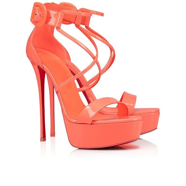 fashion women red bottoms pumps sandal perfect choca 150 mm leather high heels platforms buckles designer lady peep toes foot strap wedding, Black
fashion women red bottoms pumps sandal perfect choca 150 mm leather high heels platforms buckles designer lady peep toes foot strap wedding, Black