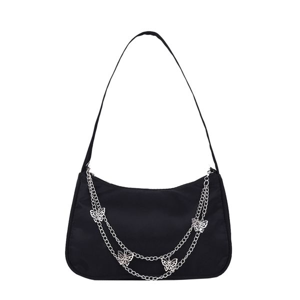 fashion women small shoulder underarm bag pu leather & nylon ladies vintage chain pure color zipper mini handbag 220707
fashion women small shoulder underarm bag pu leather & nylon ladies vintage chain pure color zipper mini handbag 220707