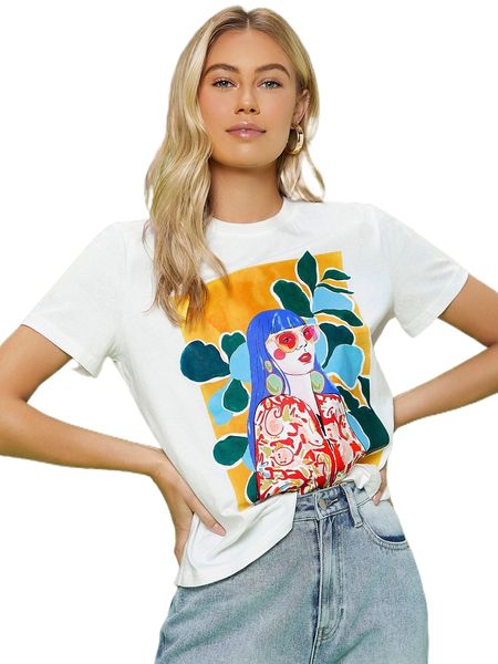 x penelope ping figure graphic tee q0mo#, White
x penelope ping figure graphic tee q0mo#, White