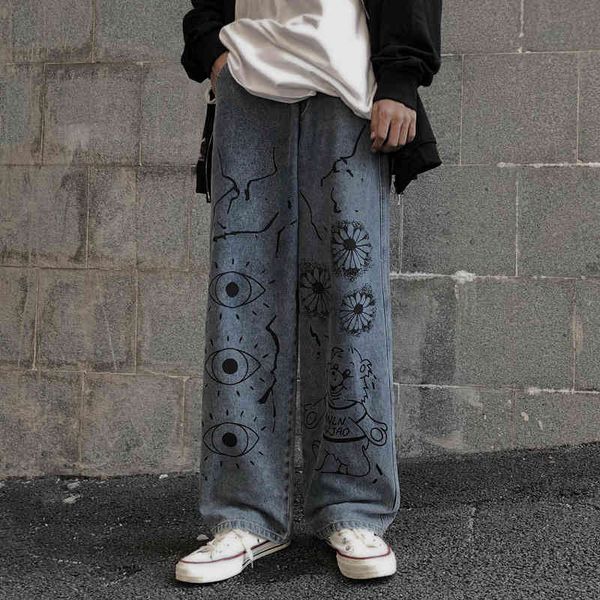 ins super trend graffiti jeans straight tube loose hip hop fried street harajuku bf pants, Blue
ins super trend graffiti jeans straight tube loose hip hop fried street harajuku bf pants, Blue