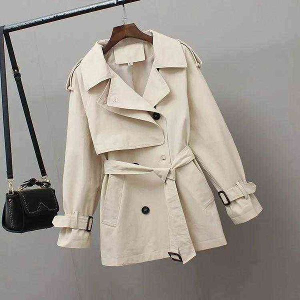women's trench coats 2021 spring and autumn small british style foreign age reducing windbreaker woman with a thin waist coat t220811, Tan;black
women's trench coats 2021 spring and autumn small british style foreign age reducing windbreaker woman with a thin waist coat t220811, Tan;black