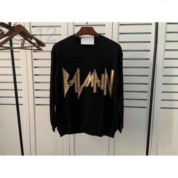 women's hoodies & sweatshirts designer autumn and winter new balman cotton loose gilded letter pullover plush sweater for men women xyk, Black
women's hoodies & sweatshirts designer autumn and winter new balman cotton loose gilded letter pullover plush sweater for men women xyk, Black