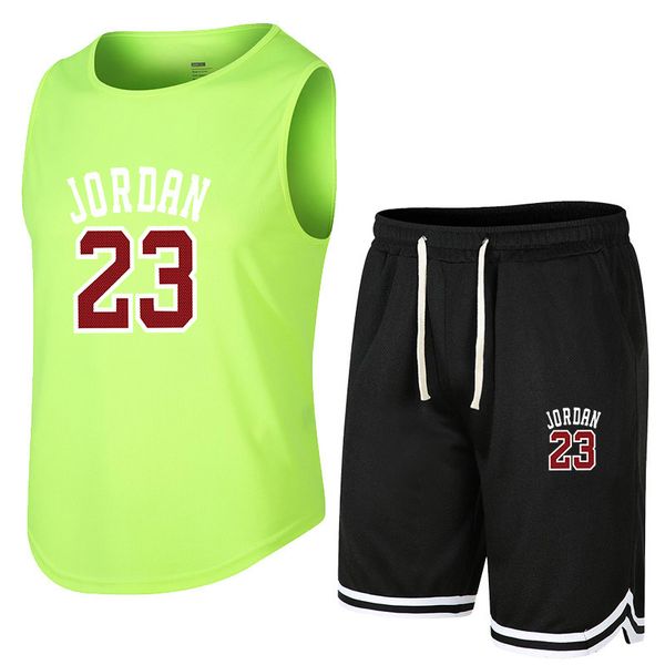 designer summer men's basketball sportswear 2-piece shorts fitness running sleeveless sweat-absorbing men's suit, Gray
designer summer men's basketball sportswear 2-piece shorts fitness running sleeveless sweat-absorbing men's suit, Gray