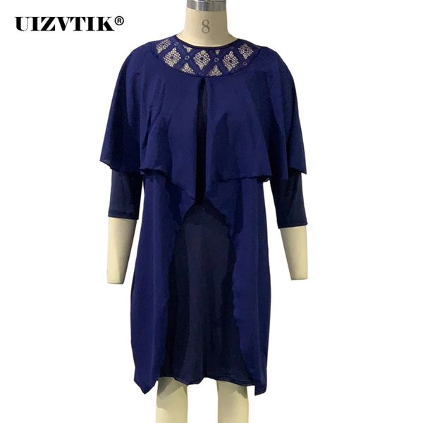 chiffon lace dres summer autumn vintage casual plus size slim patchwork office bodycon dresses party dresses y200805, Black;pink 
chiffon lace dres summer autumn vintage casual plus size slim patchwork office bodycon dresses party dresses y200805, Black;pink