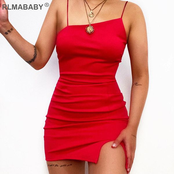 asymmetrical spaghetti strap mini dress slim high elastic split black bodycon dress casual backless women summer red dress, Black;gray
asymmetrical spaghetti strap mini dress slim high elastic split black bodycon dress casual backless women summer red dress, Black;gray