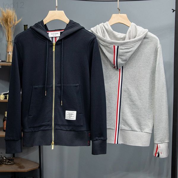 designer sweatshirt correct version tb tom brown back ribbon cardigan hooded zipper sweater jacket for men and women 2002 luxury hoody, Black
designer sweatshirt correct version tb tom brown back ribbon cardigan hooded zipper sweater jacket for men and women 2002 luxury hoody, Black