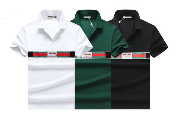 luxury brand mens designer polo t shirt summer fashion breathable short-sleeved lapel casual tm52, White;black
luxury brand mens designer polo t shirt summer fashion breathable short-sleeved lapel casual tm52, White;black