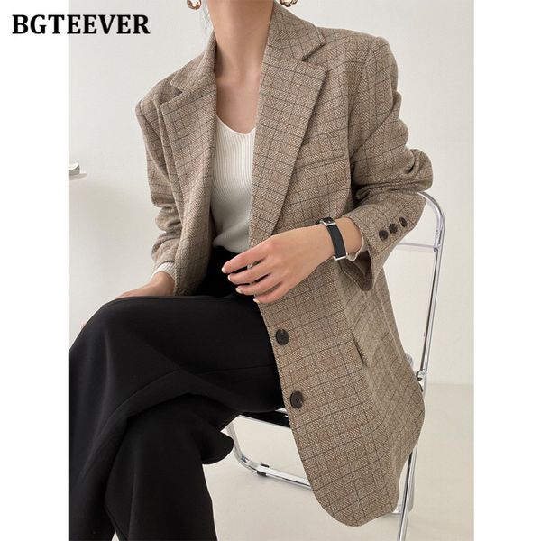 vintage plaid jacket for women autumn winter full sleeve loose woolen female suit coats casual ladies blazer jackets, White;black
vintage plaid jacket for women autumn winter full sleeve loose woolen female suit coats casual ladies blazer jackets, White;black