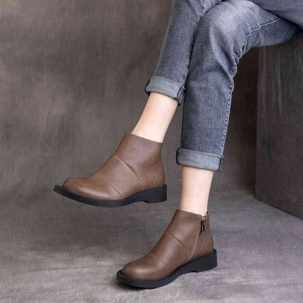 sandals spring cowhide side zipper british style short boots martin flat heels single 5c95, Black
sandals spring cowhide side zipper british style short boots martin flat heels single 5c95, Black