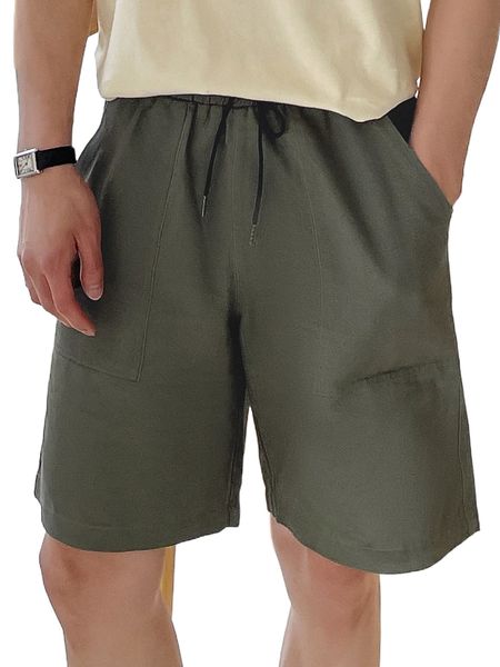 dazy men drawstring waist slant pocket shorts f79e#, White;black
dazy men drawstring waist slant pocket shorts f79e#, White;black