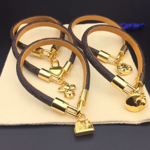 designer bracelet classic flower plaid leather rope luxury gold silver buckle bead bracelet men's ladies couple fashion gifts belt box, Golden;silver
designer bracelet classic flower plaid leather rope luxury gold silver buckle bead bracelet men's ladies couple fashion gifts belt box, Golden;silver