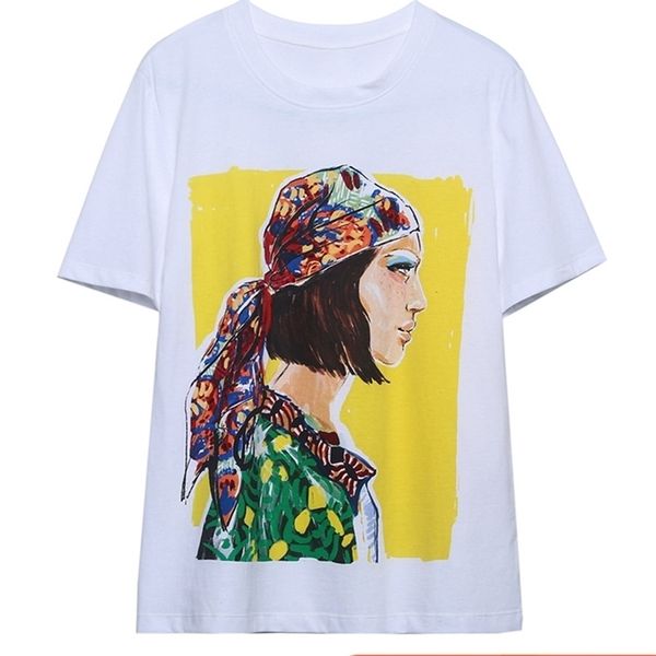 tangada women girl print cotton t shirt short sleeve o neck tees ladies casual tee shirt street wear 6h30 220514, White
tangada women girl print cotton t shirt short sleeve o neck tees ladies casual tee shirt street wear 6h30 220514, White