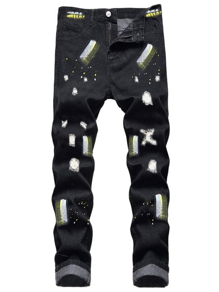 romwe guys ripped jeans 559y#, Blue
