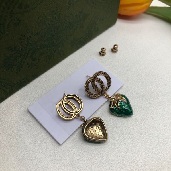 2022 brand original jewelry designer dangle new letter red green strawberry pendant women's personality high-end earrings temperament a, Silver
2022 brand original jewelry designer dangle new letter red green strawberry pendant women's personality high-end earrings temperament a, Silver