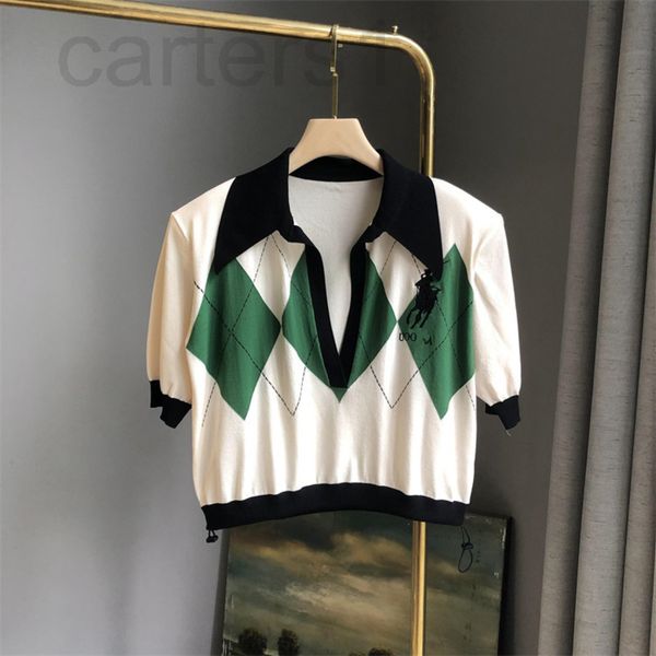 women's sweaters designer gao quality short sleeved knitwear women's 2022 summer new american fashion lingge semi open neck europe, White;black
women's sweaters designer gao quality short sleeved knitwear women's 2022 summer new american fashion lingge semi open neck europe, White;black