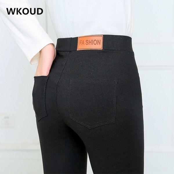 wkoud black pencil pant white skinny leggings high waist pockets back slim thin trousers students fitness p87 y200114, Black;white
wkoud black pencil pant white skinny leggings high waist pockets back slim thin trousers students fitness p87 y200114, Black;white