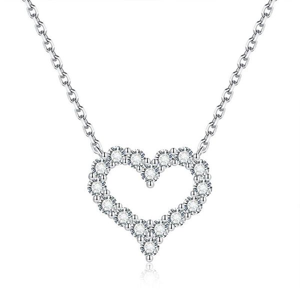 chains fashion women moissanite necklace 2.3mm d color charm fine jewelry gifts heart pendant necklaces, Silver
chains fashion women moissanite necklace 2.3mm d color charm fine jewelry gifts heart pendant necklaces, Silver