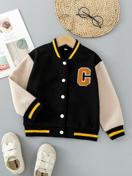 toddler boys letter patch detail colorblock bomber jacket she, Blue;gray
toddler boys letter patch detail colorblock bomber jacket she, Blue;gray