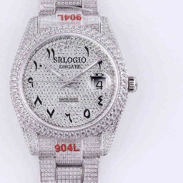 steel mens diamond-studded mechanical strap automatic watches 40.6mm ladies fashion wristwatches bracelet montre de luxe full diamond nine h, Slivery;brown
steel mens diamond-studded mechanical strap automatic watches 40.6mm ladies fashion wristwatches bracelet montre de luxe full diamond nine h, Slivery;brown