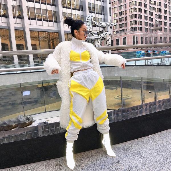 tracksuits zogga spring women yellow white stitching color jogging suits fashion aa, Gray
tracksuits zogga spring women yellow white stitching color jogging suits fashion aa, Gray