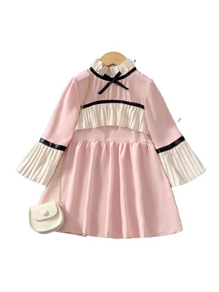toddler girls contrast tape ruffle neck flounce sleeve smock dress c8ho#, Black;white
toddler girls contrast tape ruffle neck flounce sleeve smock dress c8ho#, Black;white