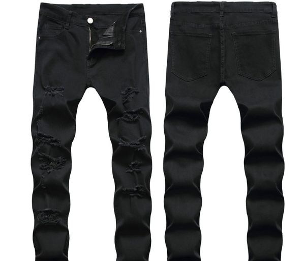 pants men jeans stretch holes denim full length black knee with hole ripped fashion aa, Blue
pants men jeans stretch holes denim full length black knee with hole ripped fashion aa, Blue