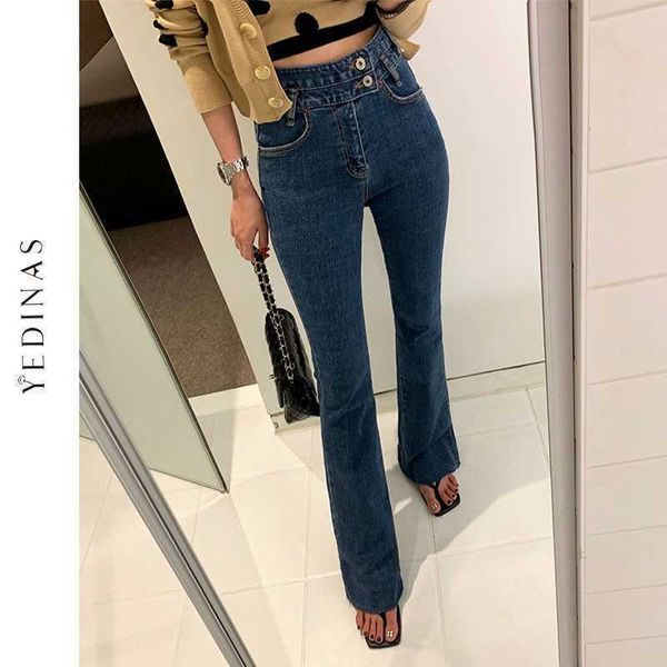 yedinas flare pants denim jeans woman korean style high waist blue mom autumn spring winter push up skinny streetwear 210527
yedinas flare pants denim jeans woman korean style high waist blue mom autumn spring winter push up skinny streetwear 210527