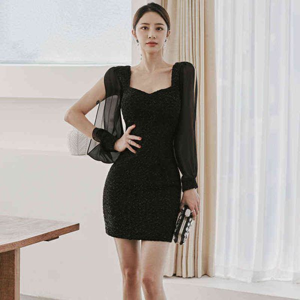 luxury designer women's dresses 2022 spring korean style fashionable temperament elegant slim chiffon stitched hip dresses, Black;gray
luxury designer women's dresses 2022 spring korean style fashionable temperament elegant slim chiffon stitched hip dresses, Black;gray