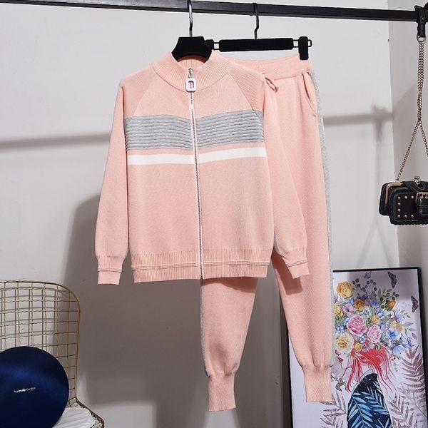 casual tracksuits women female new spring autumn style knitted fashion twopiece set korean fashion women sweatsuits sets y201128, White
casual tracksuits women female new spring autumn style knitted fashion twopiece set korean fashion women sweatsuits sets y201128, White