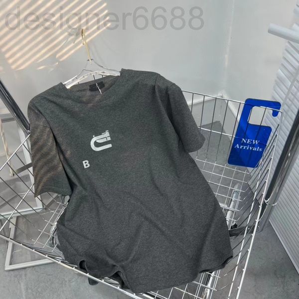 women's t-shirt designer paris correct edition 22 spring and summer double b lock letter flash powder printing cement gray loose round, White
women's t-shirt designer paris correct edition 22 spring and summer double b lock letter flash powder printing cement gray loose round, White